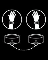 Fetish Submissive Handcuffs Vegan Leather kajdanki na ręce z wegańskiej skóry, czarne