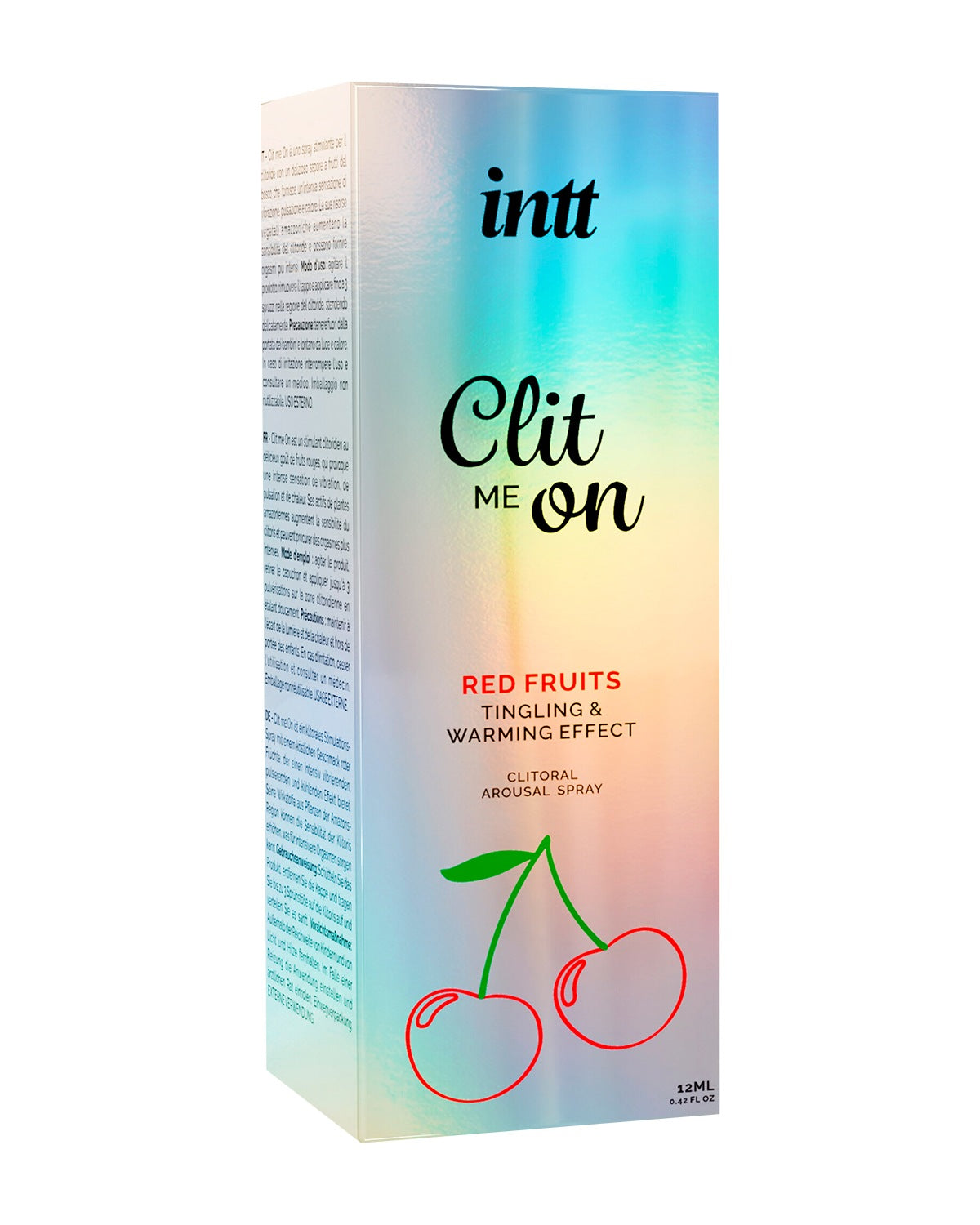 INTT Clit On Me Red Fruits spray do stymulacji łechtaczki o smaku leśnych owoców i z efektem rozgrzewającym