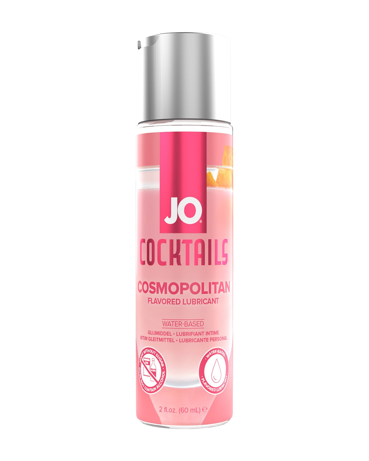 JO Cocktails Cosmopolitan lubrykant wodny 60 ml - przód butelki z etykietą