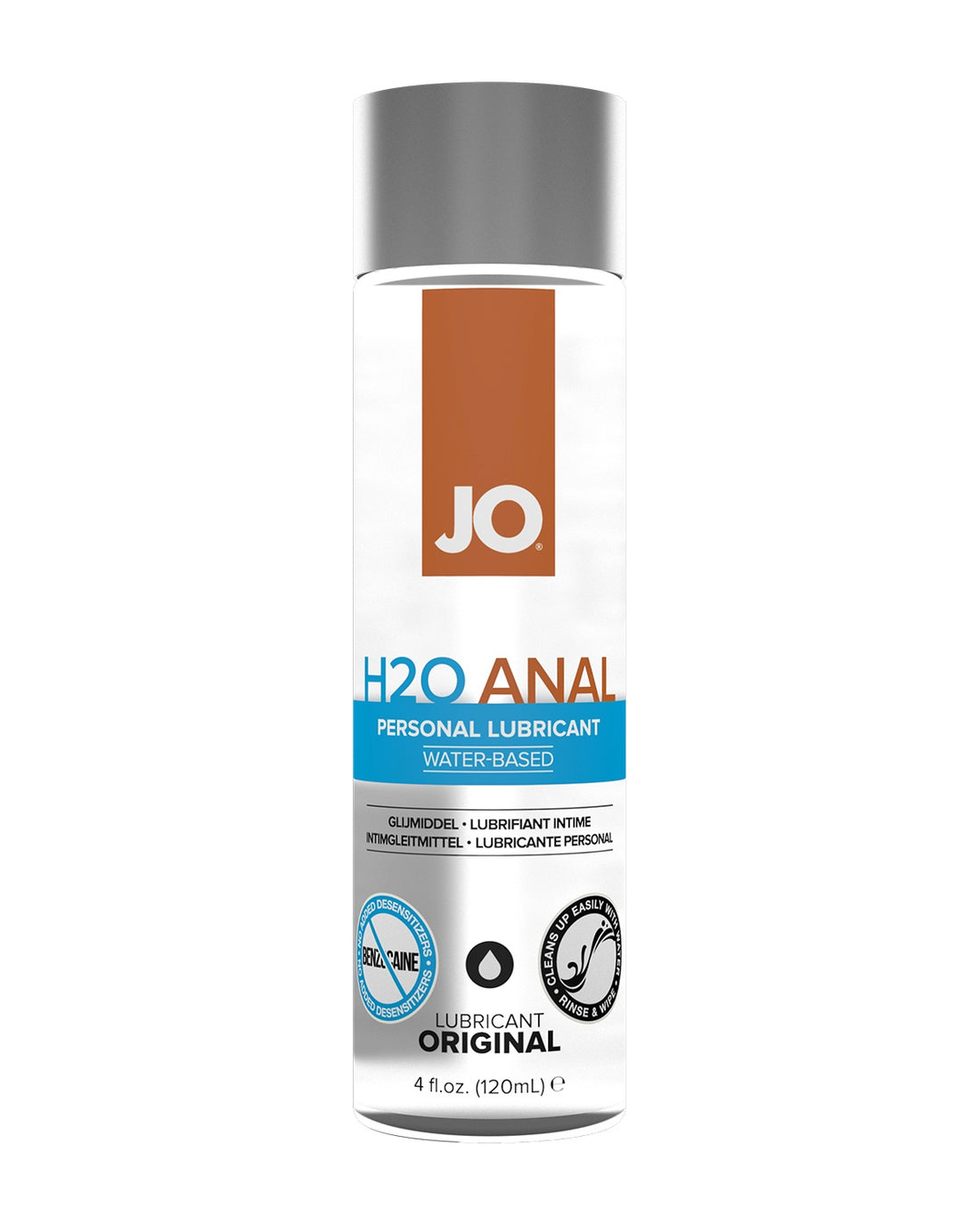 JO H2O Anal Original lubrykant wodny w butelce 120 ml - do seksu analnego