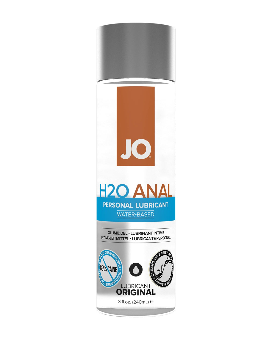 JO H2O Anal Original lubrykant wodny w butelce 240 ml - do seksu analnego