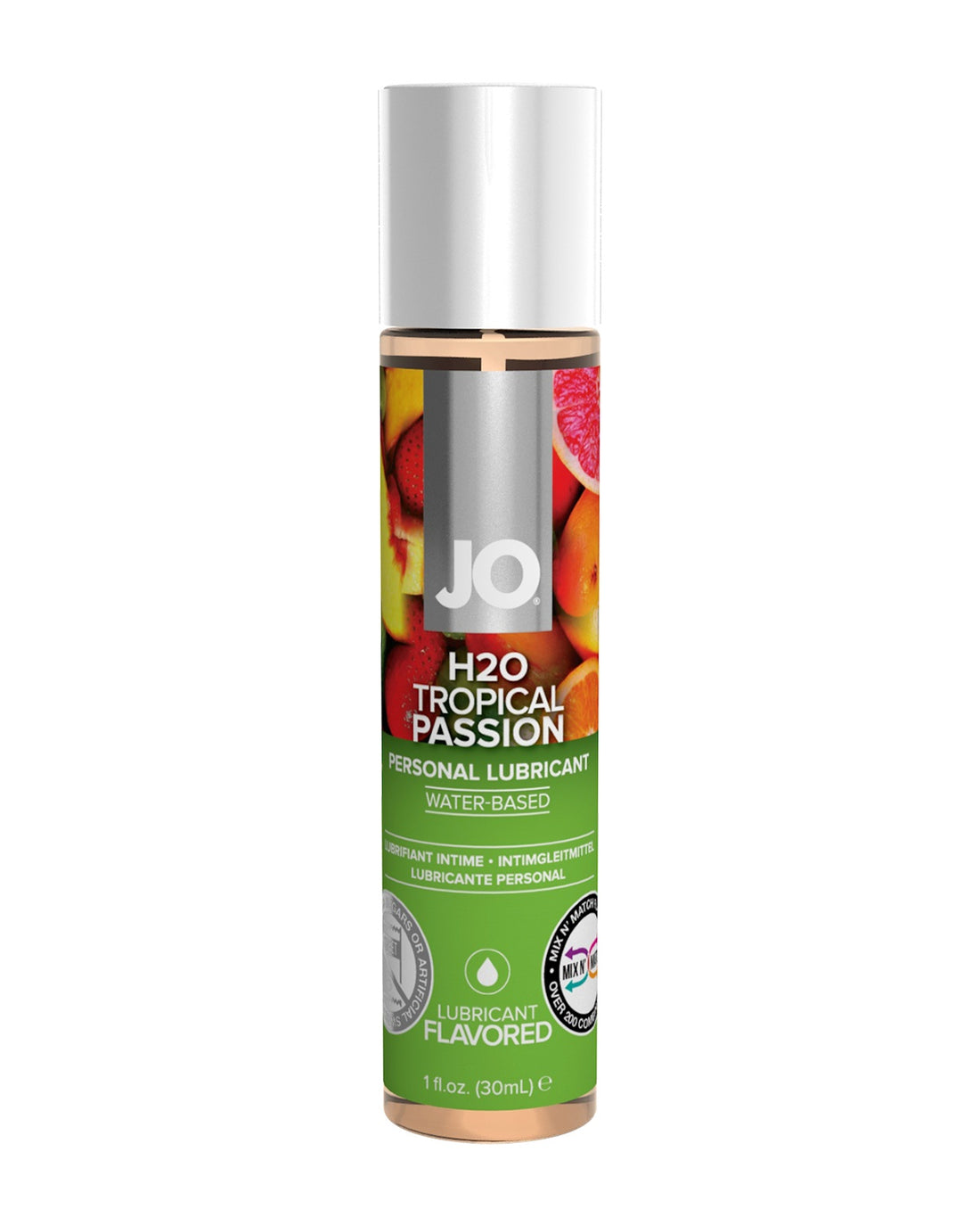 JO lubrykant smakowy Tropical Passion 30 ml – wodny żel intymny w butelce