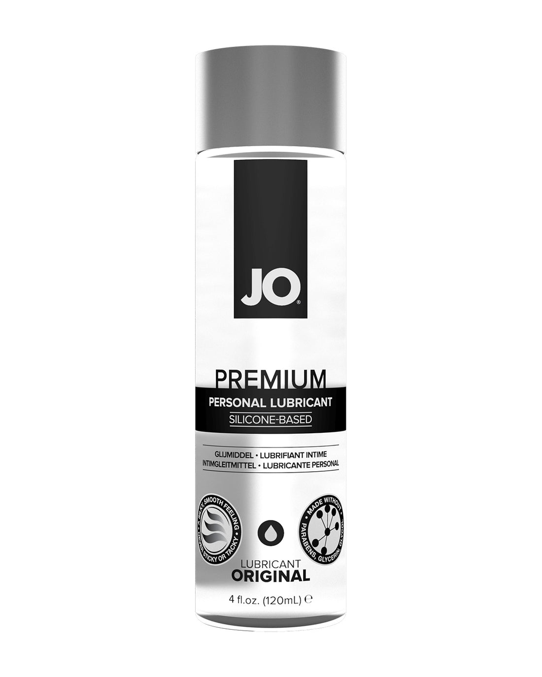 JO Premium Original lubrykant silikonowy w butelce 120 ml - luksusowy, długotrwały