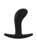 Czarny silikonowy plug analny Fun Factory o ergonomicznym kształcie z zakrzywionym korpusem i szeroką podstawą