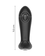 Korek analny INTOYOU Milton - wymiary 11,5 cm długości i 3,5 cm średnicy - kolor czarny