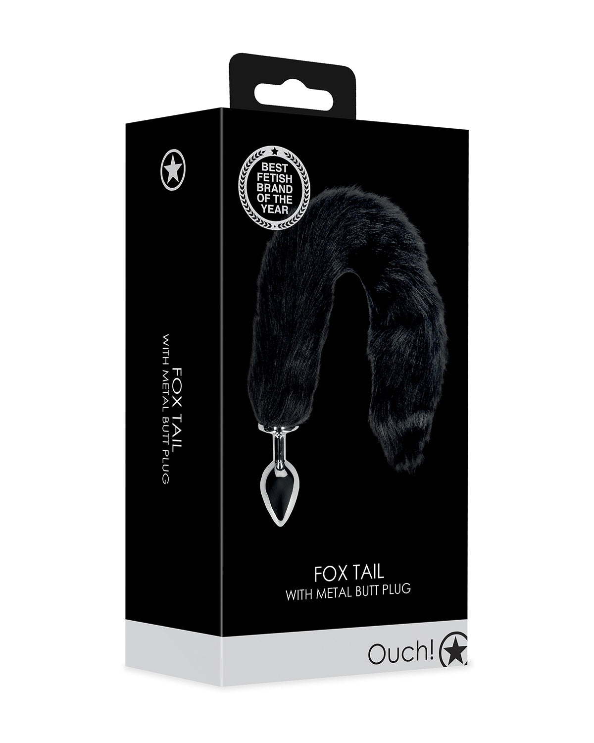 Korek analny z ogonem lisa Ouch! Fox Tail Plug Black