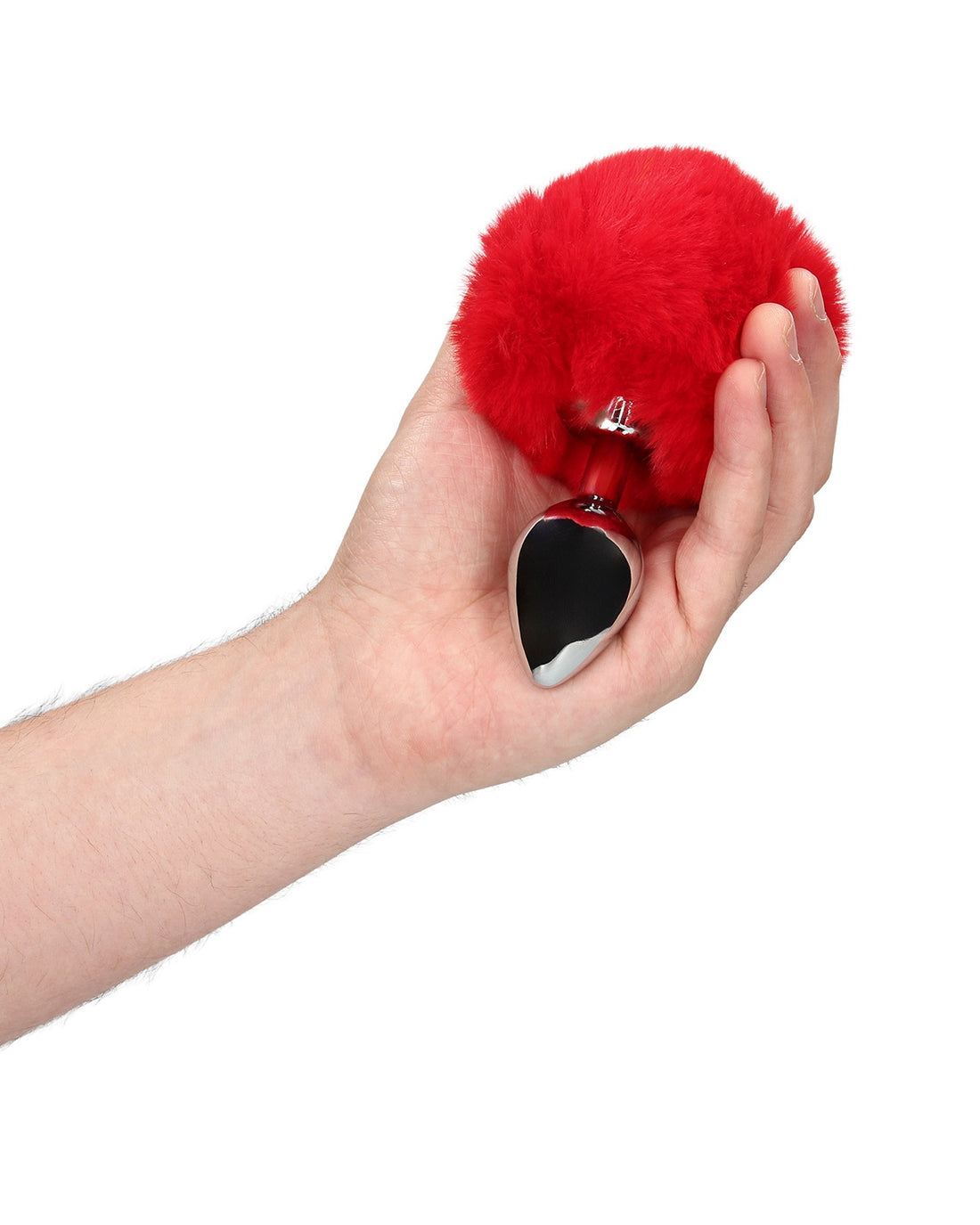 Korek analny z ogonkiem króliczka Ouch! Bunny Tail with Metal Butt Plug Red