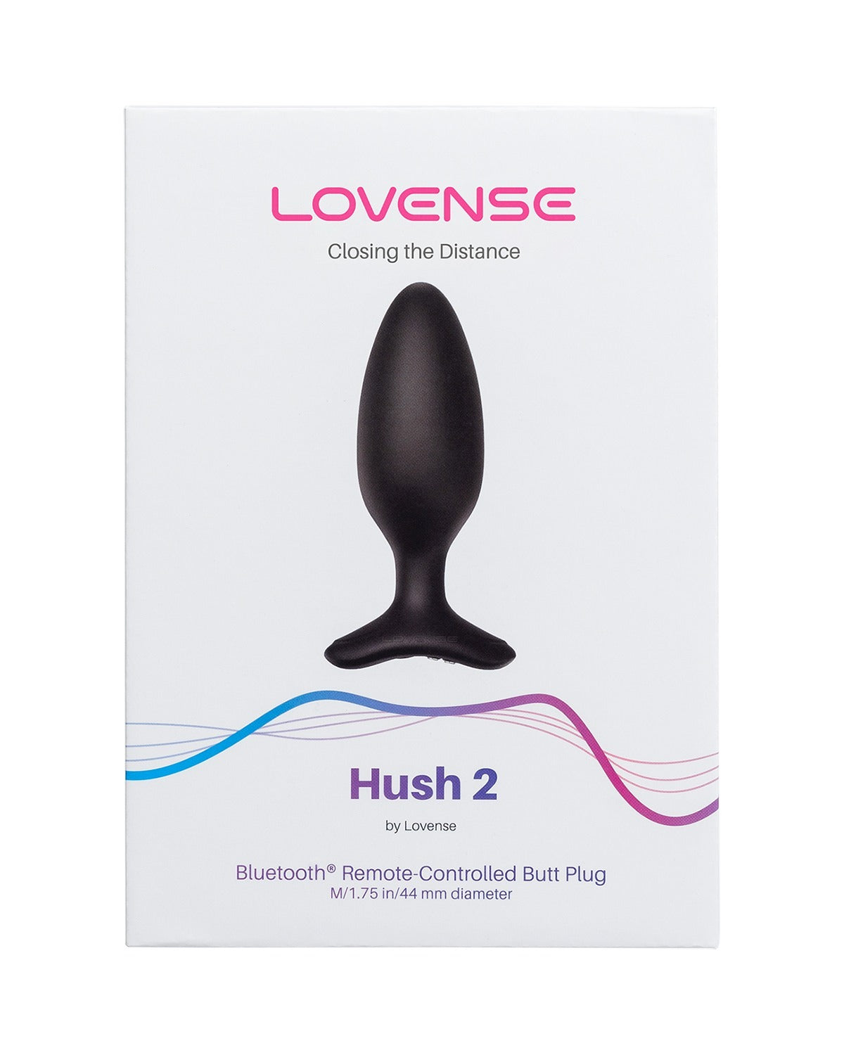 Lovense Hush 2 wibrujący korek analny z aplikacją na smartfona 4,4 cm czarny