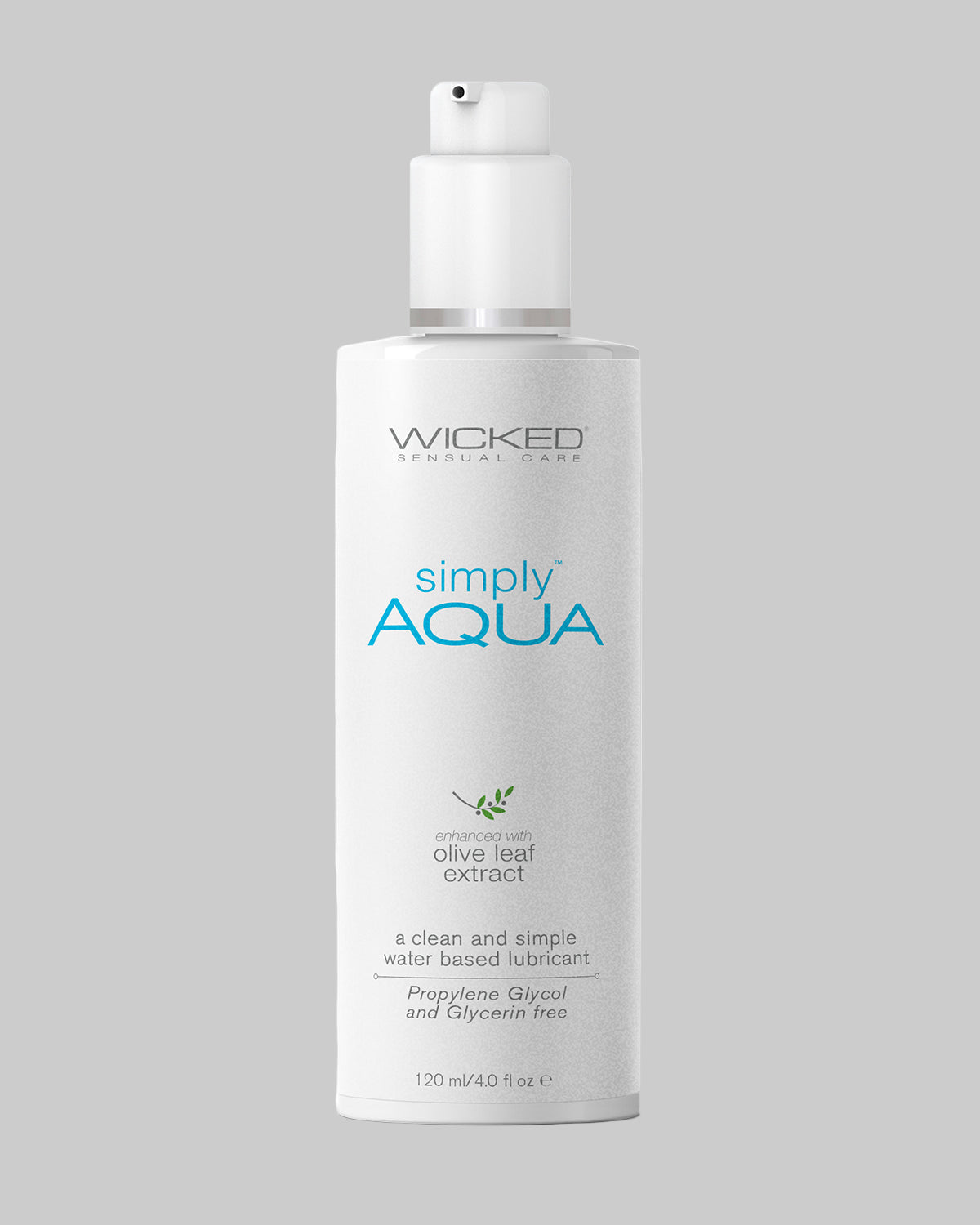 Lubrykant wodny Wicked Simply Aqua 120 ml - lekka formuła ze stewią i ekstraktem z liści oliwnych