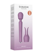 Białe opakowanie produktu Svakom Emma Neo 2 z widocznym wibratorem i nasadką w środku