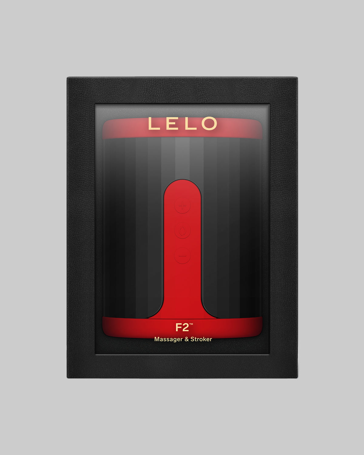 Masturbator LELO F2S - eleganckie opakowanie z okienkiem prezentującym produkt - kolor czerwony