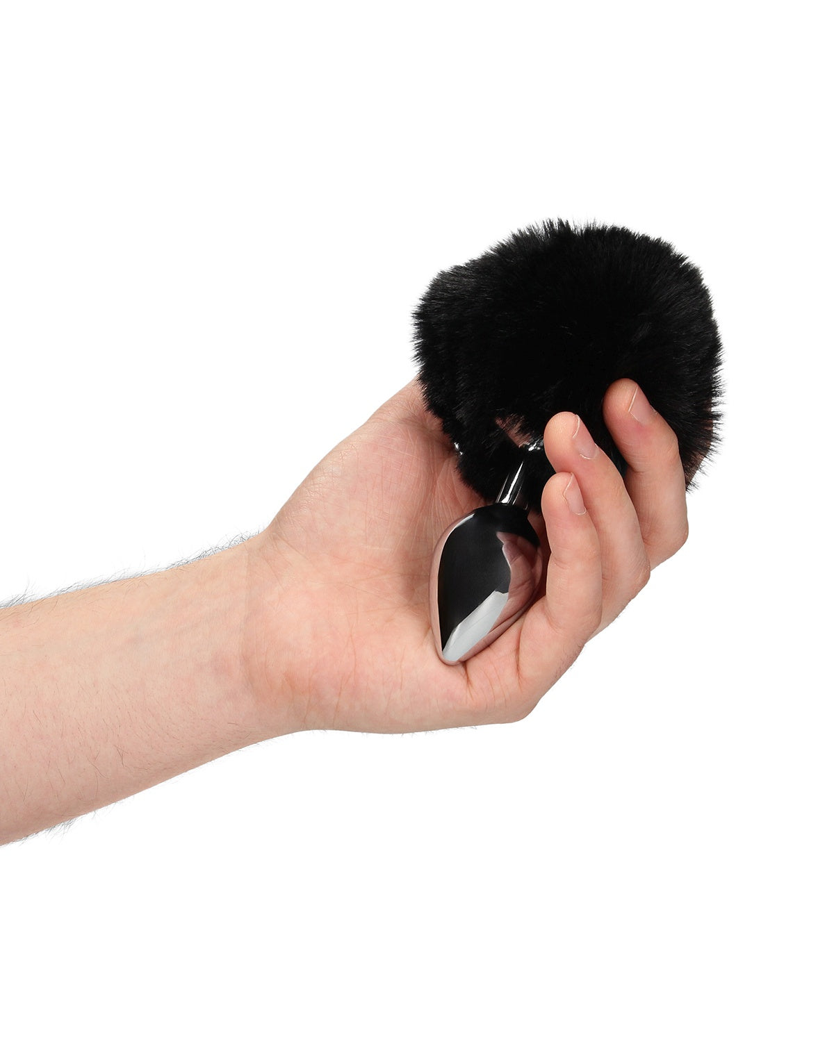 Metalowy korek analny z ogonkiem króliczka Ouch! Bunny Tail with Metal Butt Plug Black