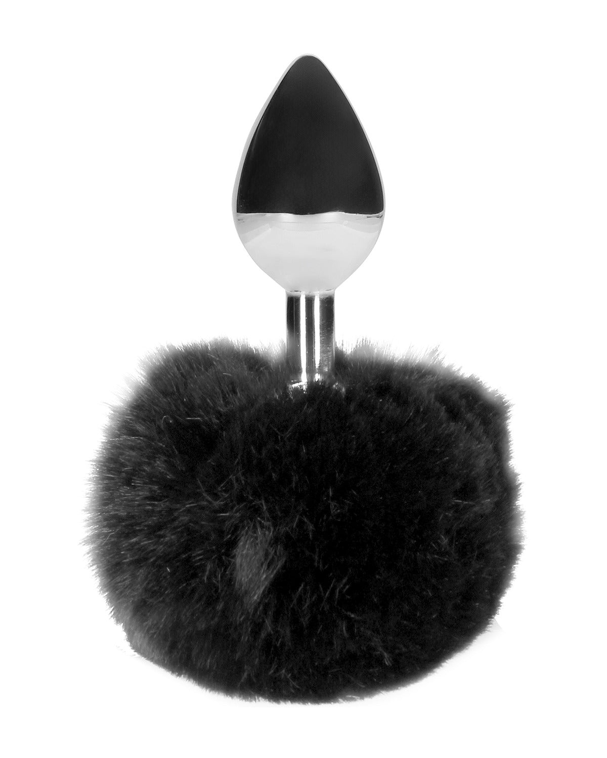 Metalowy korek analny z ogonkiem króliczka Ouch! Bunny Tail with Metal Butt Plug Black