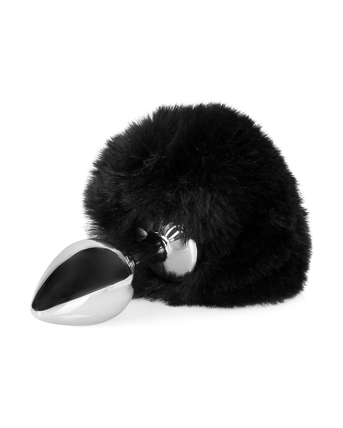 Metalowy korek analny z ogonkiem króliczka Ouch! Bunny Tail with Metal Butt Plug Black