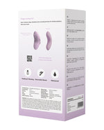 Tył opakowania Svakom z instrukcjami, kodem QR i ikonami funkcji wodoodporności