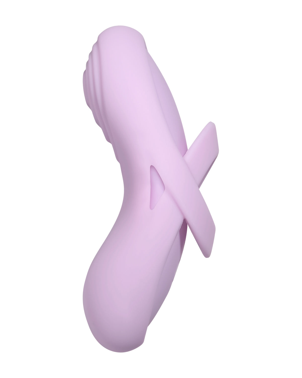 Różowy wibrator z dodatkową elastyczną nakładką w kształcie motyla na środku