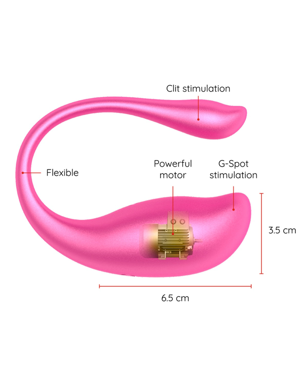 Oninder Nairobi wibrujące jajeczko G-Spot z aplikacją mobilną różowe