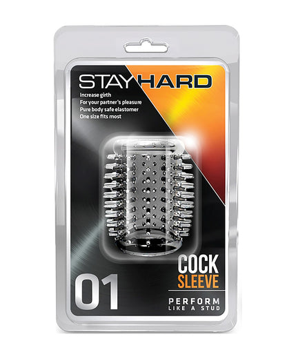 Oryginalne opakowanie nakładki na penisa Stay Hard Cock Sleeve 01, produkt marki Blush.