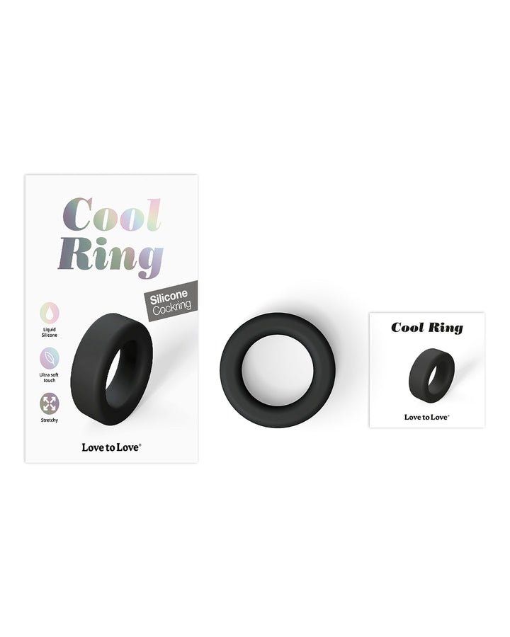 Pierścień erekcyjny Love to Love Cool Ring - czarny