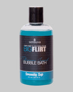 Butelka płynu do kąpieli z feromonami Sensuva Big Flirt o zapachu Sensually Soft, pojemność 237 ml.