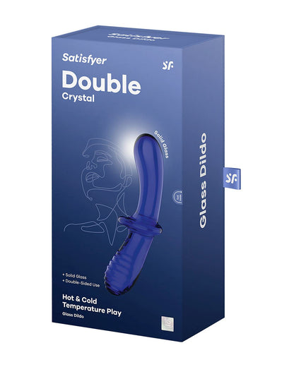 Satisfyer Double Crystal dwustronne szklane dildo