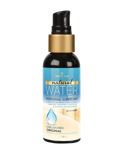 Butelka naturalnego lubrykantu wodnego Sensuva Original o pojemności 57 ml na białym tle.