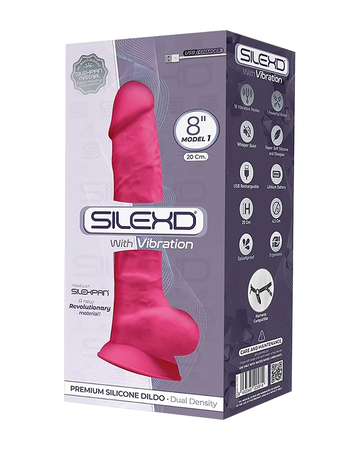 SilexD Premium Silicone Dildo Model 1 wibrator z przyssawką 20 cm