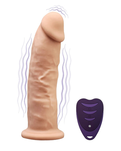 SilexD Premium Silicone Dildo Model 2 LRS dildo z wibracjami, przyssawką i zdalnym sterowaniem 17,5 cm