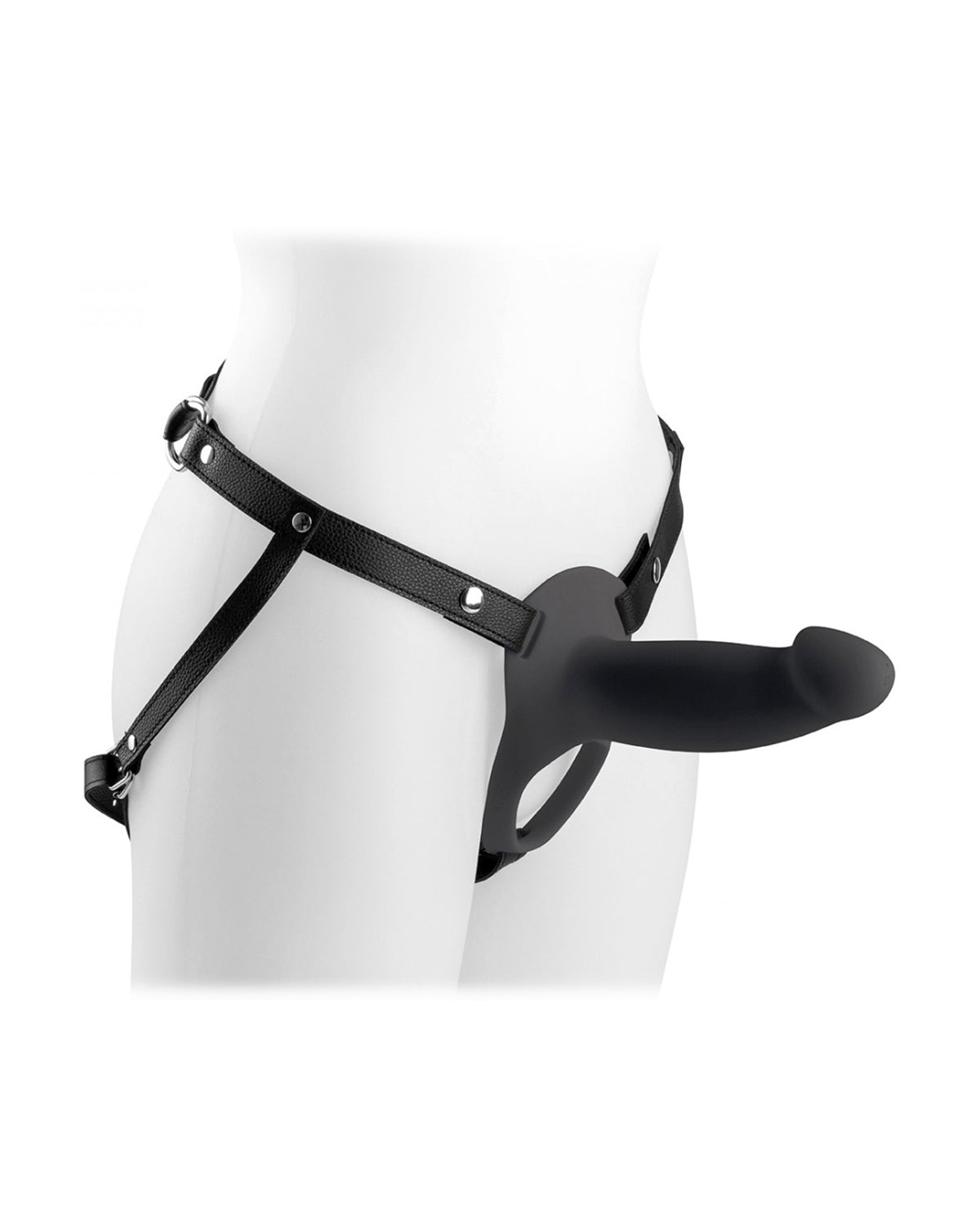 Silikonowy strap-on pusty w środku rozmiar L Hollow Harness H2