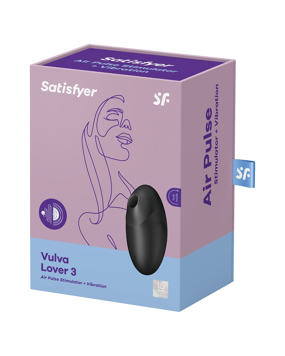 Stymulator łechtaczki z falami ciśnieniowymi i wibracjami Satisfyer Vulva Lover 3 Black