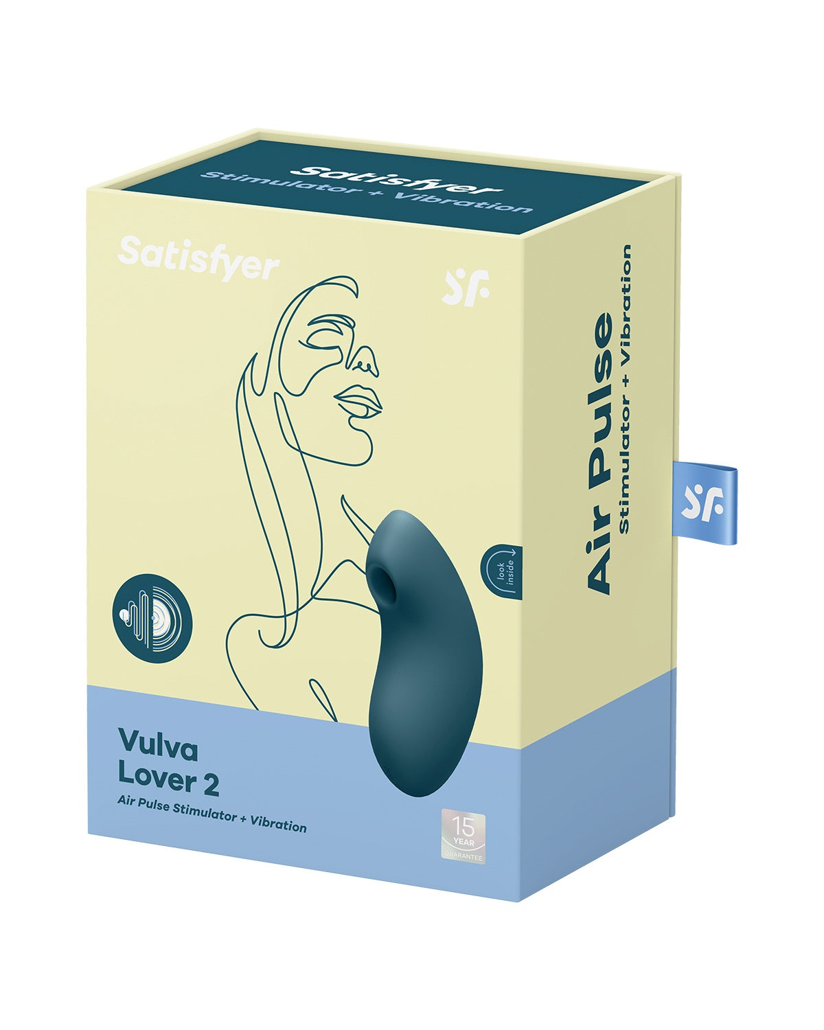 Stymulator łechtaczki z technologią Air Pulse i wibracjami Satisfyer Vulva Lover 2 Blue