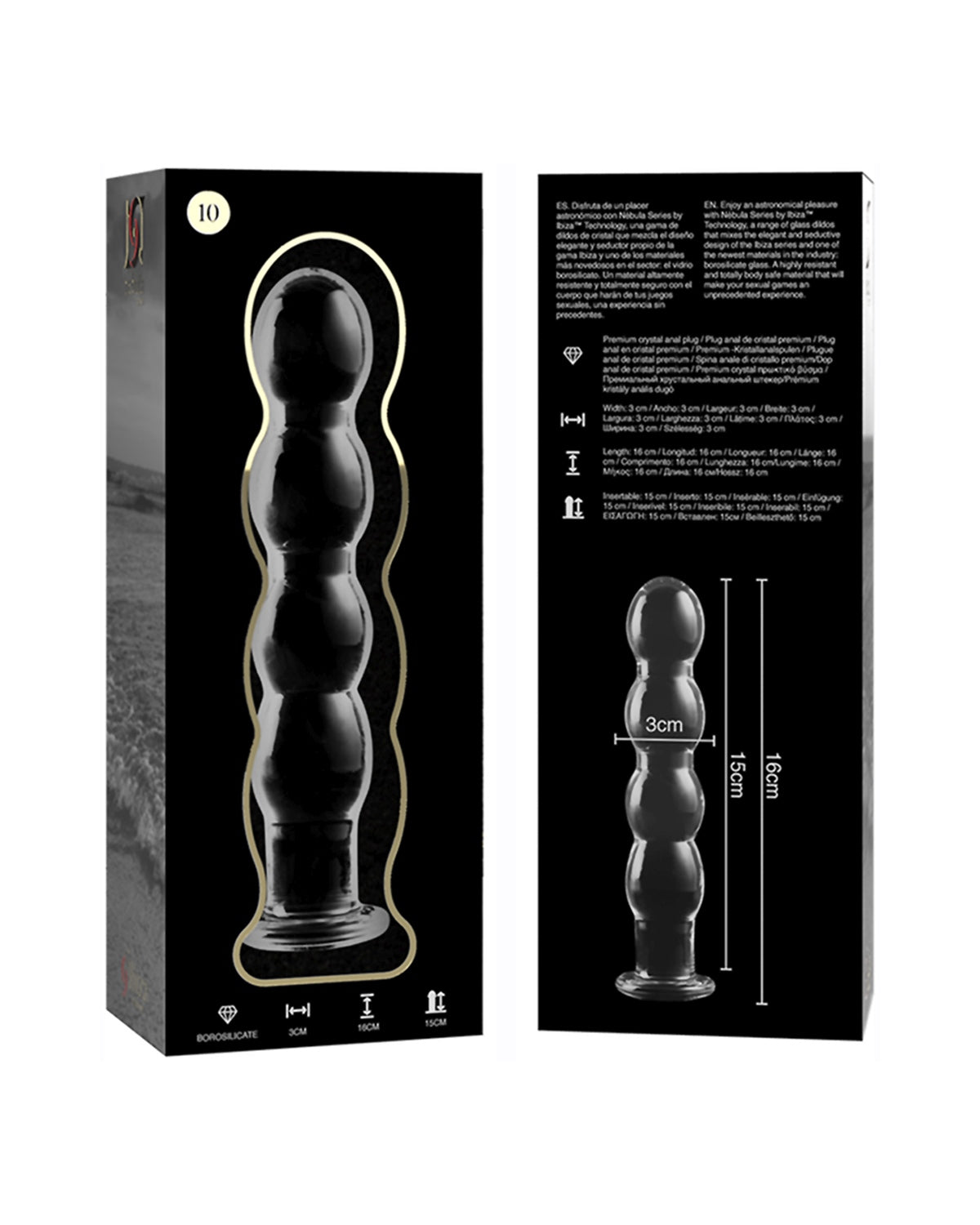 Nebula by Ibiza Model 10 szklane dildo 16 cm x 3 cm