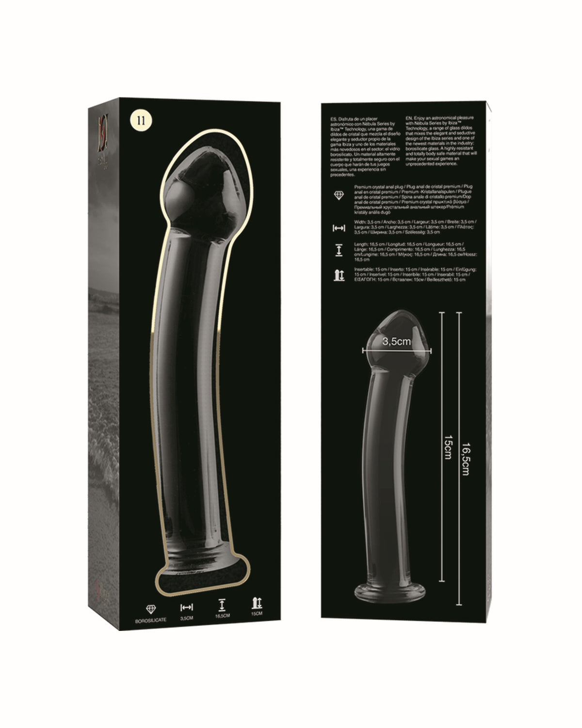 Nebula by Ibiza Model 11 szklane dildo 16.5 cm x 3.5 cm