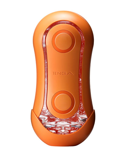 Tenga Flip Orb Sunset Orange masturbator pomarańczowy widok z boku zamknięty