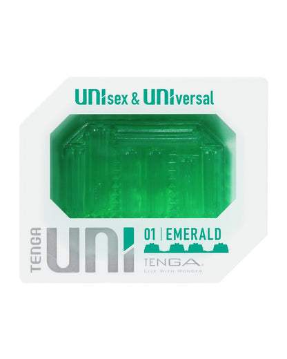 Tenga UNI Emerald masturbator i nakładka na palec w jednym