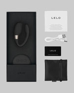 Wibrator dla par LELO Tiani 3 - zawartość zestawu: urządzenie, pilot, ładowarka, woreczek