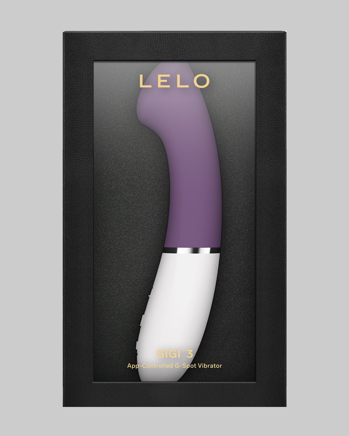 Wibrator punktu G LELO Gigi 3 - eleganckie opakowanie z okienkiem i złotym logo - kolor fioletowy