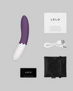 Wibrator punktu G LELO Liv 3 - zawartość zestawu: masażer, kabel USB, woreczek, instrukcja
