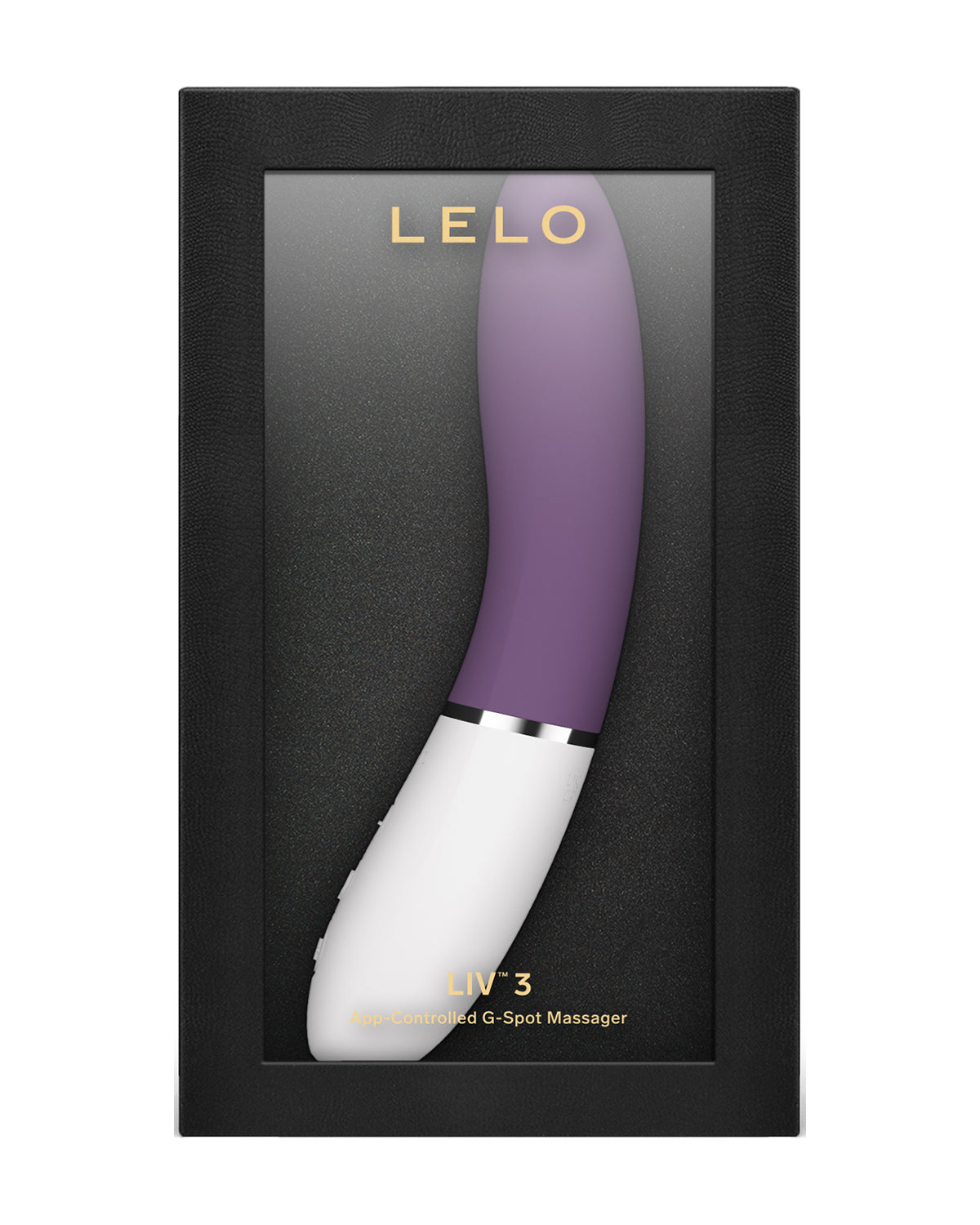 Wibrator punktu G LELO Liv 3 - eleganckie opakowanie z okienkiem i złotym logo - kolor fioletowy