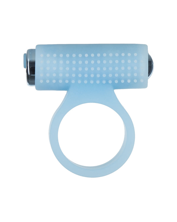 Wibrujący ring erekcyjny świecący w ciemnościach i ładowany USB COSMIC COCK RING WITH BULLET 9 FUNCTION GLOW IN THE DARK - niebieski