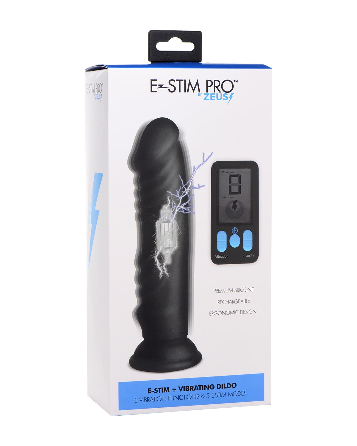 XR Brands E-Stim Pro Vibrating Dildo wibrujące dildo z elektrostymulacją i pilotem