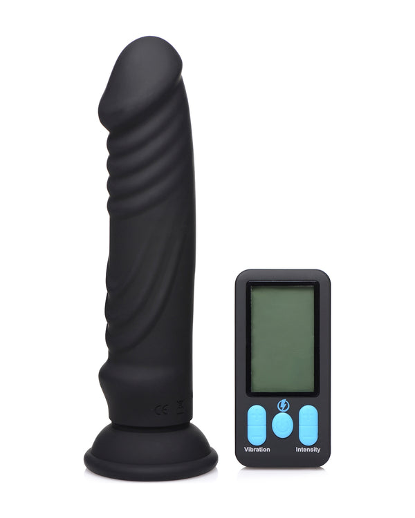 XR Brands E-Stim Pro Vibrating Dildo wibrujące dildo z elektrostymulacją i pilotem