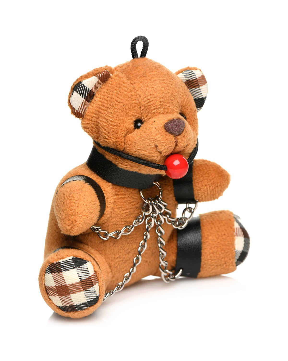 XR Brands Gagged Bondage Bear brelok BDSM miś z kneblem i kajdankami