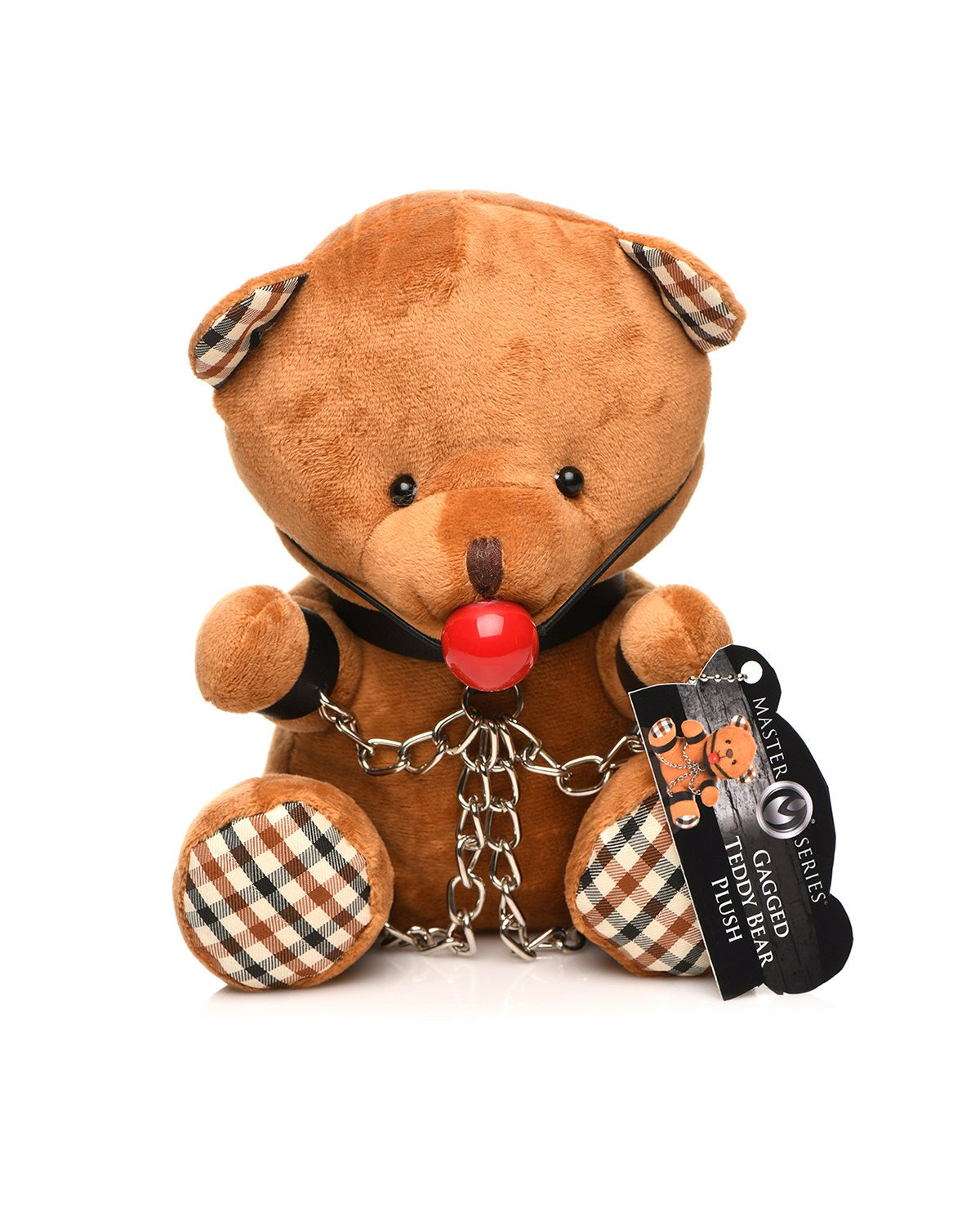 XR Brands Gagged Bondage Bear maskotka BDSM miś z kneblem i kajdankami