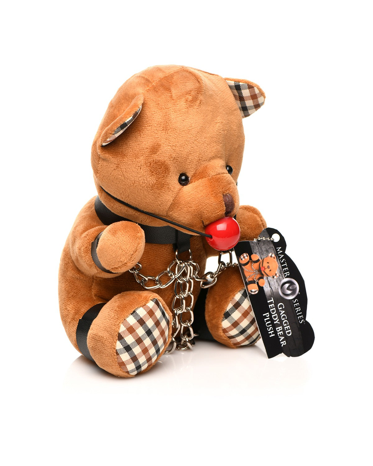 XR Brands Gagged Bondage Bear maskotka BDSM miś z kneblem i kajdankami