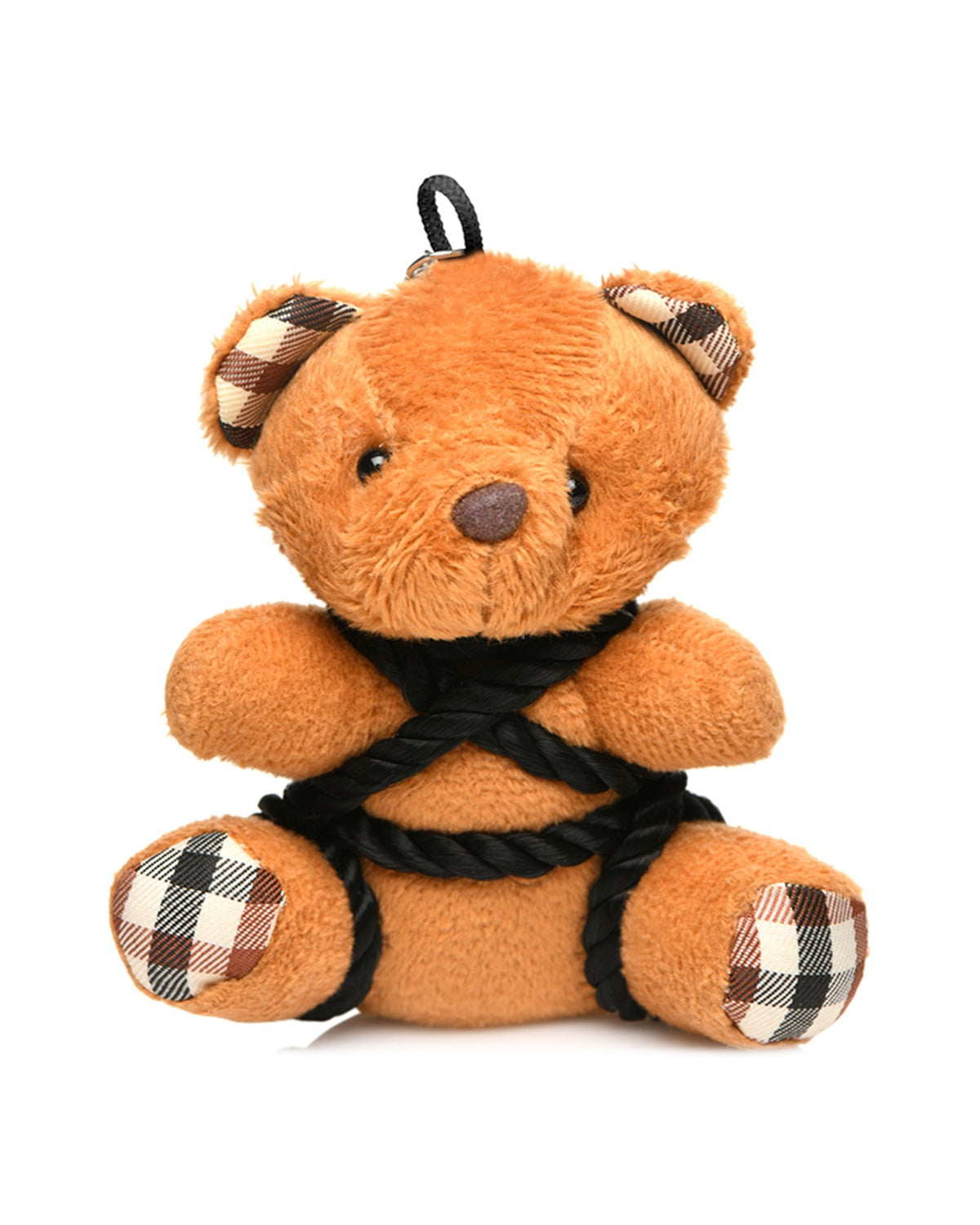 XR Brands Rope Teddy Bear brelok BDSM miś w stylu shibari z maską