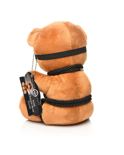 XR Brands Rope Teddy Bear maskotka BDSM miś w stylu shibari z maską