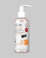 Przezroczysta butelka z pompką zawierająca żel intymny Delay 150ml marki Lovely Lovers
