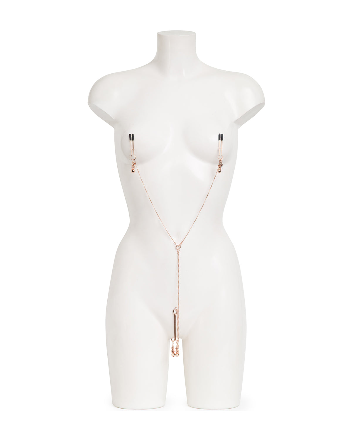 50 Twarzy Greya Nipple &amp; Clitoral Chain zaciski na sutki i łęchtaczkę złote
