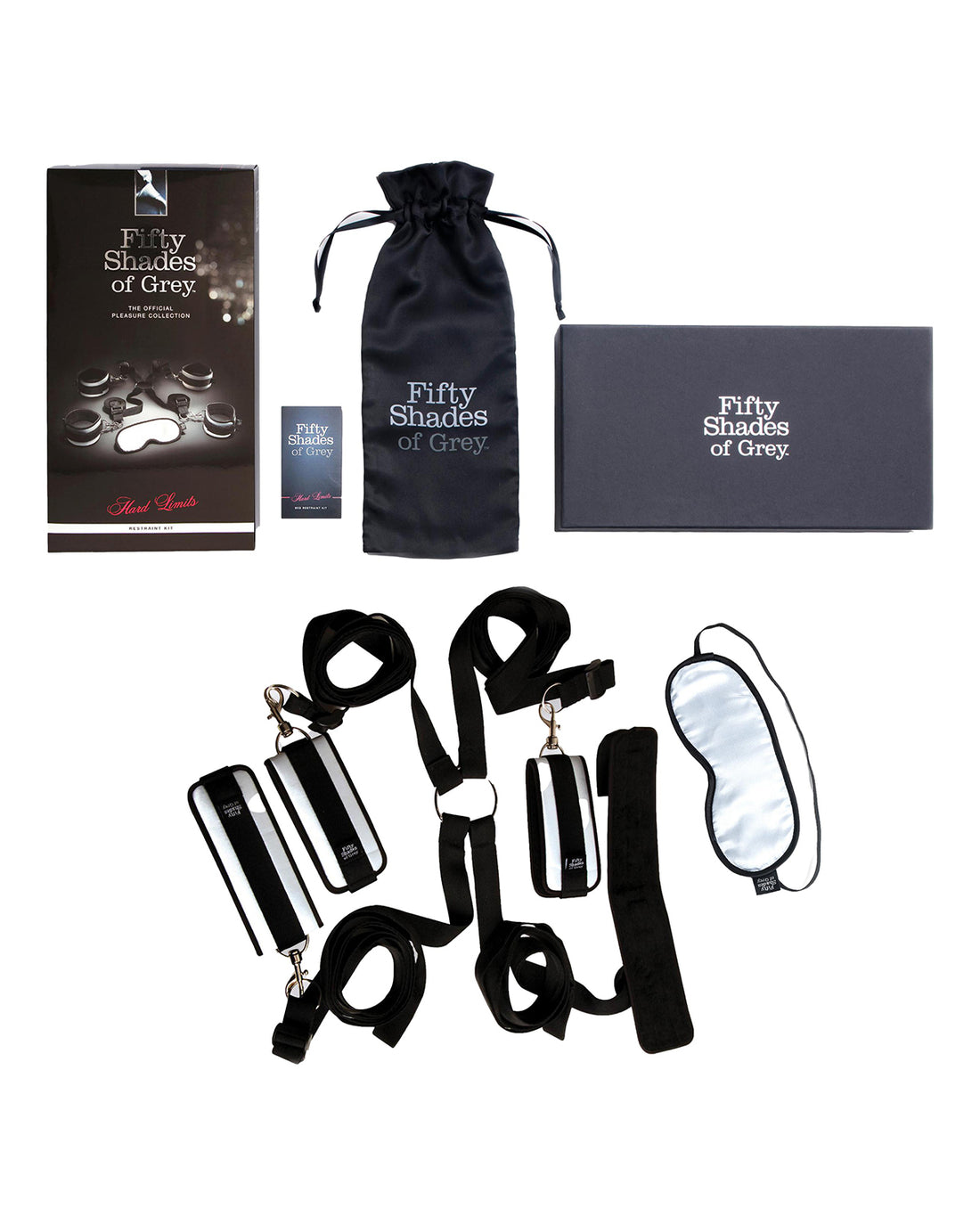50 Twarzy Greya Restraints Kit zestaw do krępowania i maska na oczy